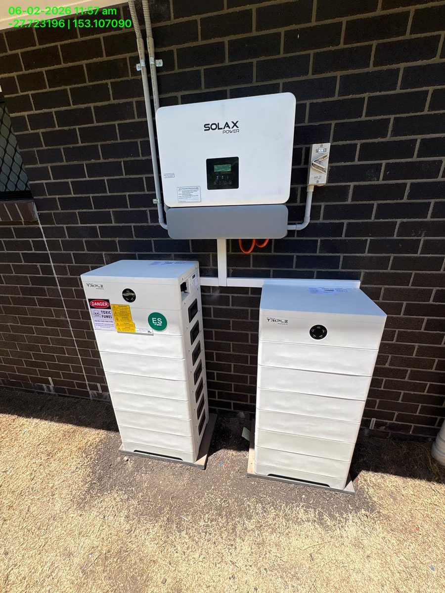 SolaX inverter with dual Triple Power batteries installed by Focus Solar